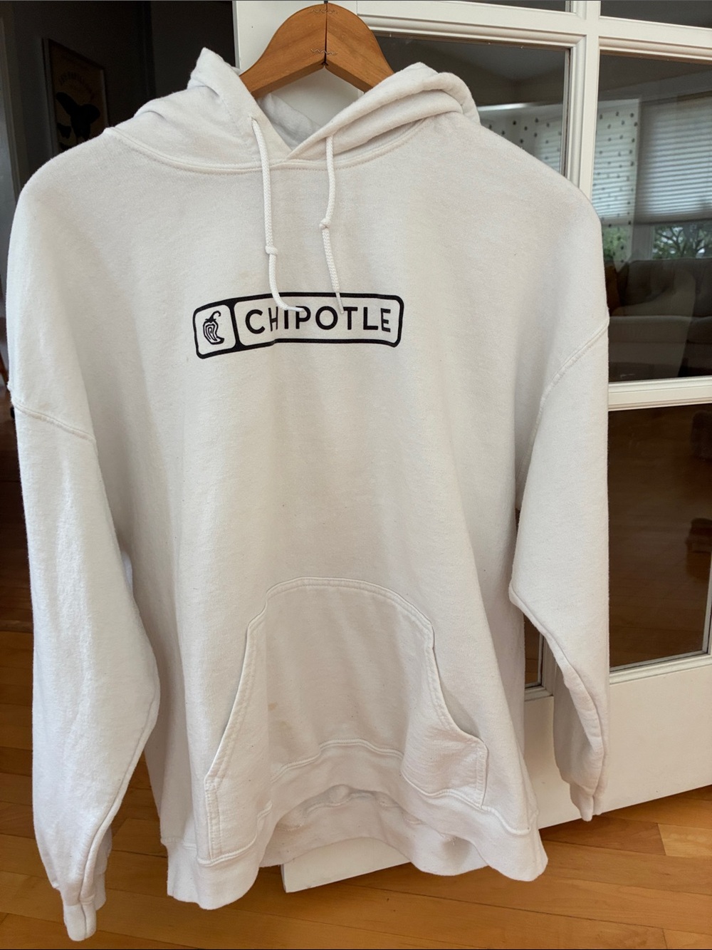 Chipotle Logo White Hoodie